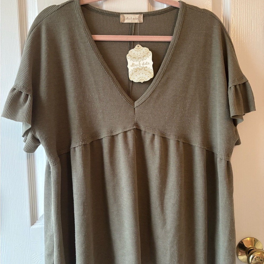 Altar'd State Ruffle Sleeve Top